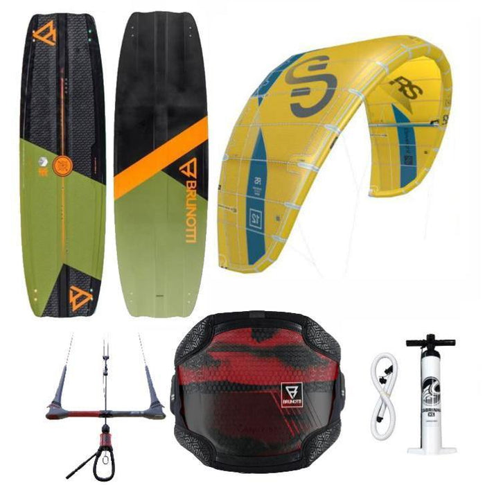 Eleveight RS 12m Yellow Kite Surf Equipment Package - Kite N Surf