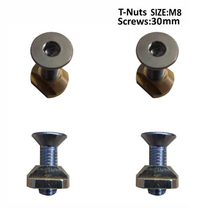 Foil Mount t-Nuts 4pcs Set M8 with 30mm Screws - Kite N Surf