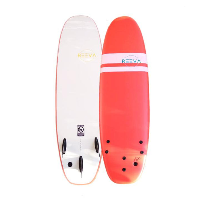 Reeva Soft top Surfboard 7'0" Red