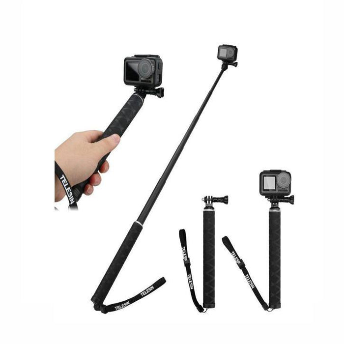 Telesin 0.9M carbon fibre selfie monopod for GoPro cameras - Kite N Surf